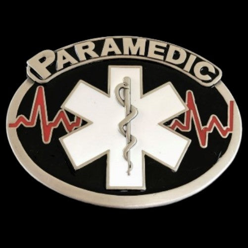 Paramedic Emergency EMT Snake Sign Belt Buckle