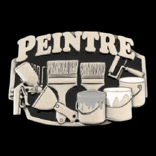 Peintre French Painter Paint Brush Tool Belt Buckle