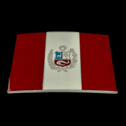 Hebilla de cinturón de bandera nacional peruana de Perú