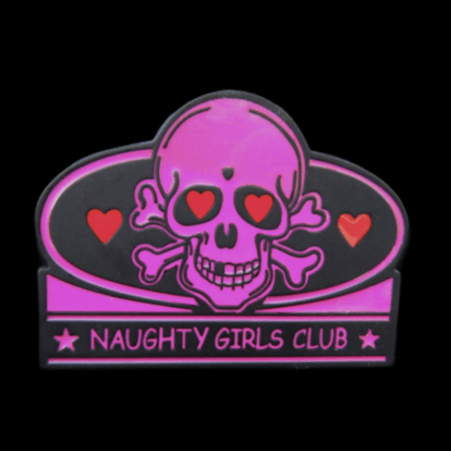 Naughty Girls Club Heart Skull Belt Buckle