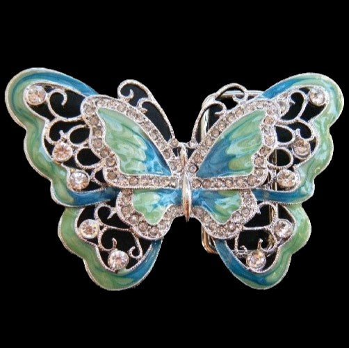 Butterfly Rhinestone Glitter Fashion Belt Buckle