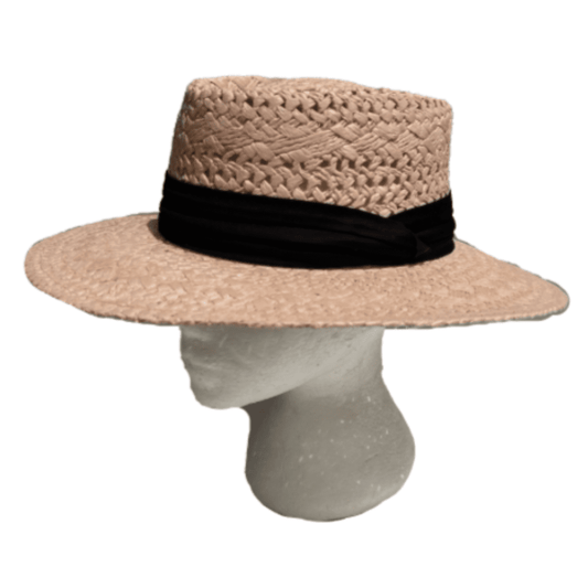 Chapeau de paille d'été rose pour femmes, chapeau de plage à large bord, casquette pliable pour le soleil