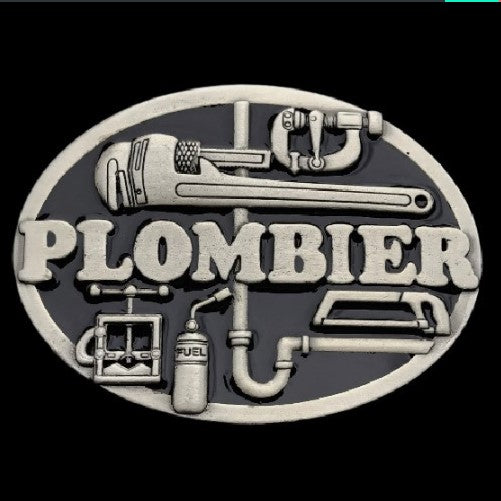 Plombier French Plumber Work Tools Belt Buckle