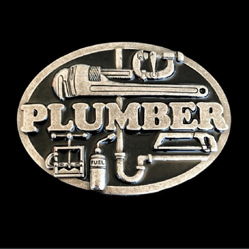 Plumbing Pipe Wrench Plumber Equipment Belt Buckle