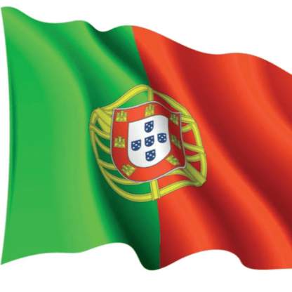 Portugal National Soccer Waving Pole Flag Escudo Quinas