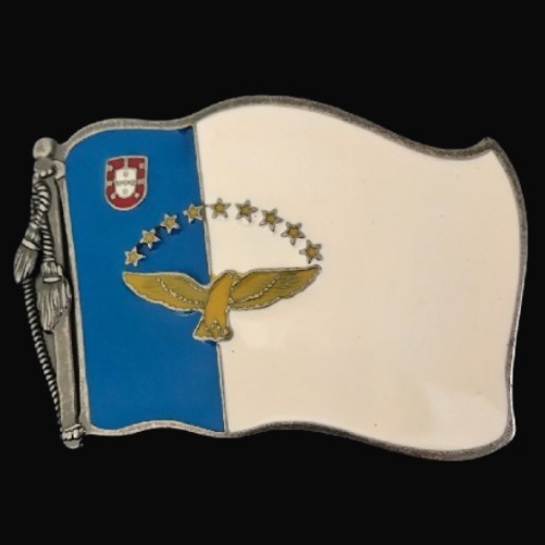 Azores Rabo De Peixe Portugal Island Açores Flag Belt Buckle