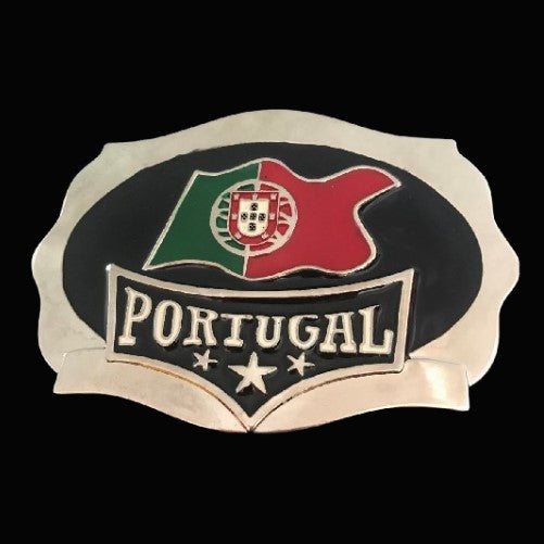 Portugal Portuguese Quinas Flag Belt Buckle