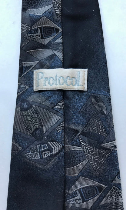 Protocol Fashion Classy Striped Fancy 100% Silk Men's Attire Neck Tie Ties