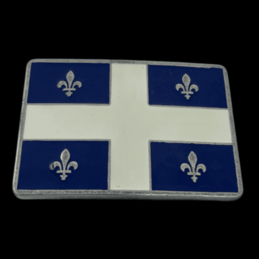 Hebilla de bandera de la provincia de Quebec Fleur Lys Boucle De Ceinture