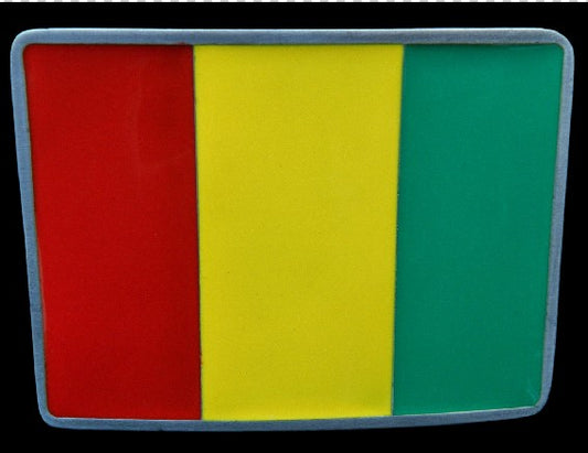 Hebilla de cinturón con bandera de Guinea République de Guinée