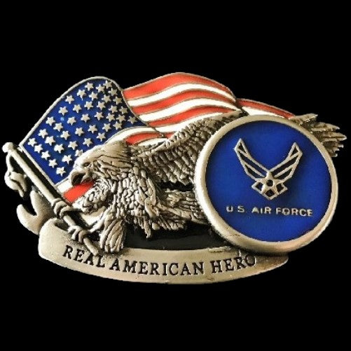 Real American Hero US Air Force Eagle Belt Buckle