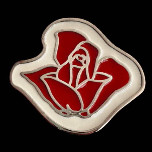 Flower Blooming Bud Red Rose  Belt Buckle