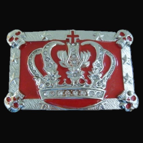 Boucle de ceinture couronne royale crâne roi reine royauté