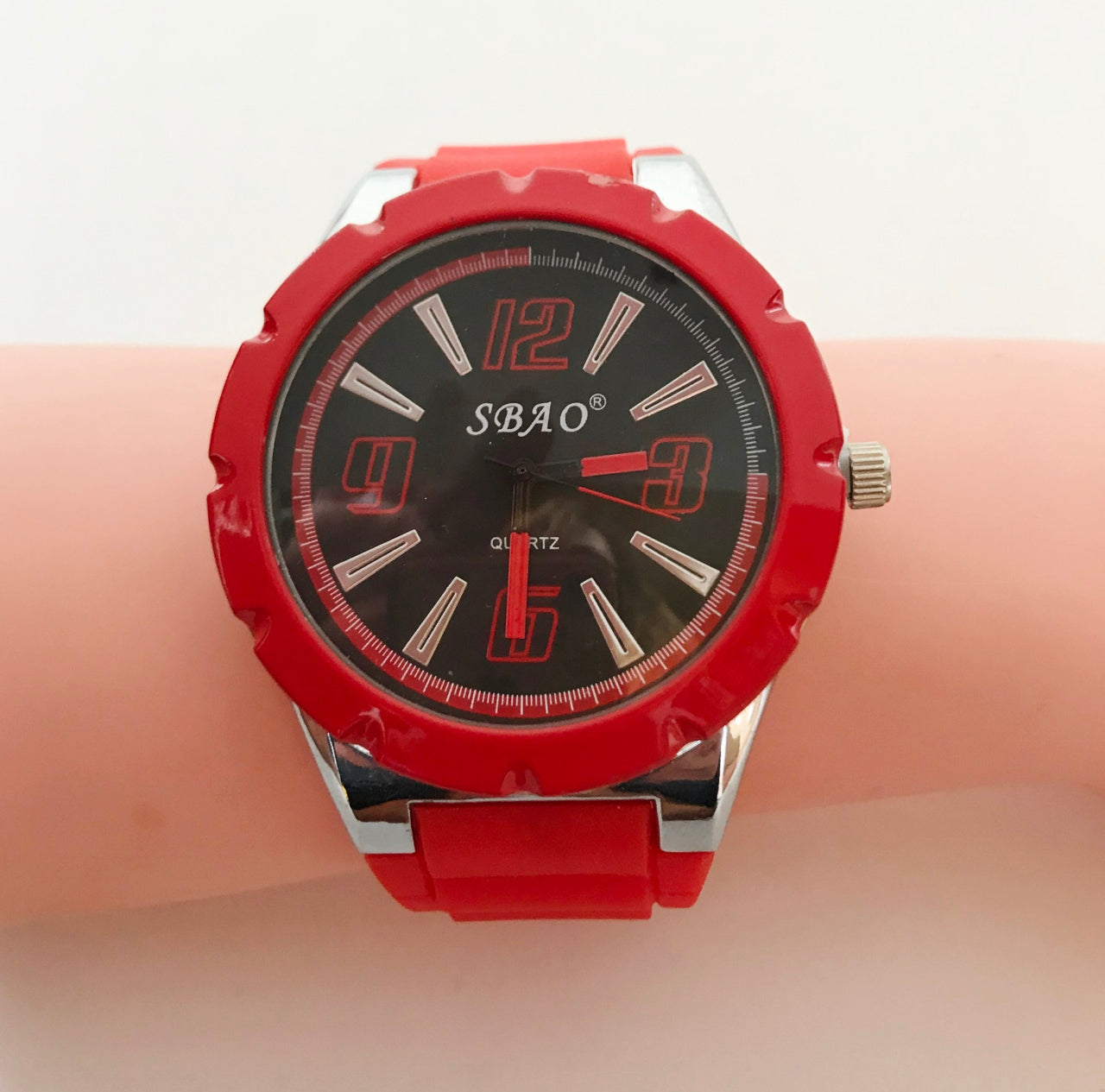 Red Unisex Men Woman Lady Fashion Silicone Big Wrist Watch Montre Rouge