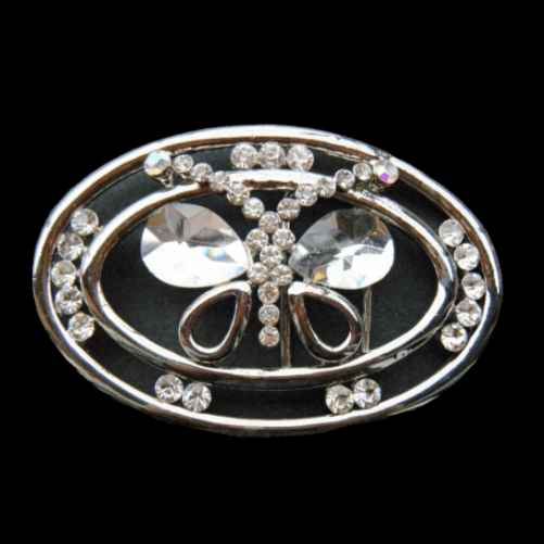 Butterfly Bling Stones Elegant Rhinestone Belt Buckle