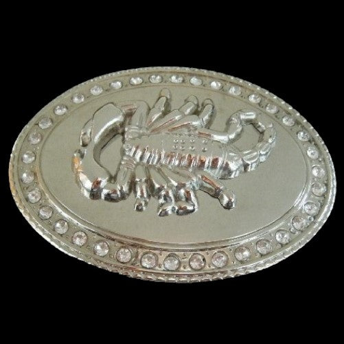 Scorpion Zodiac Sign Scorpio Rhinestone Belt Buckle