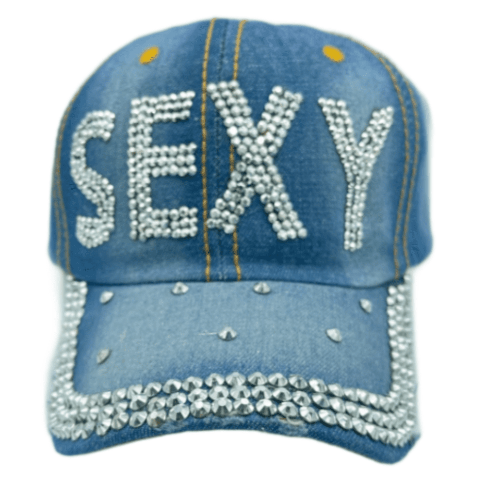 Casquette de Baseball pour femmes et filles, strass, Sexy, Bling Denim, chapeau