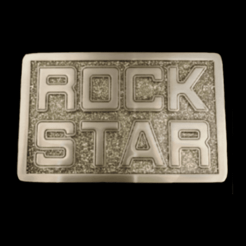 Rock Star Heavy Metal Music Musical Glitter Belt Buckle Buckles