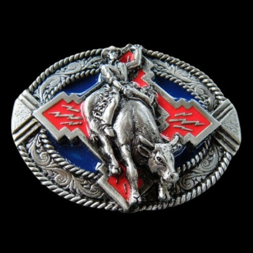 Rodeo Cowboy Bull Rider Western Fashion Belt Buckle