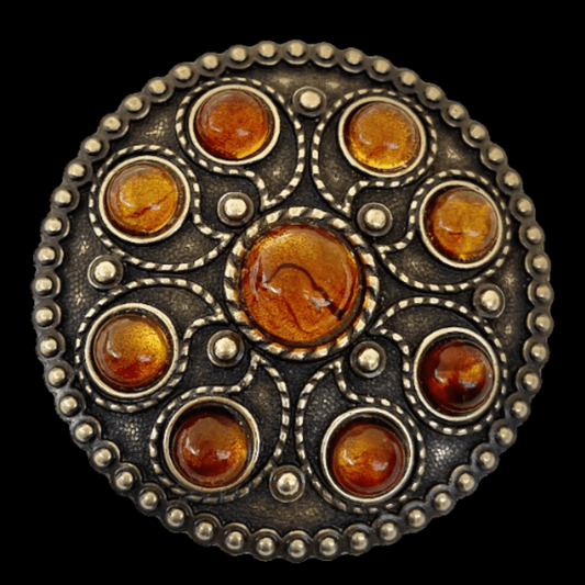 Bohemian fashion Amber Stones Flower Belt Buckle