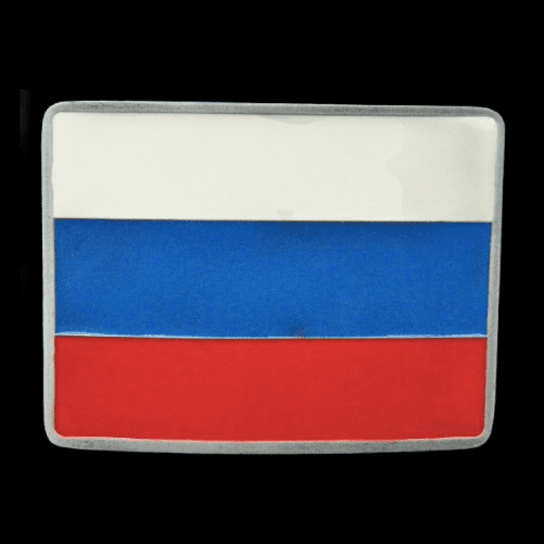 Hebilla de cinturón con bandera rusa de la Unión Soviética de Rusia