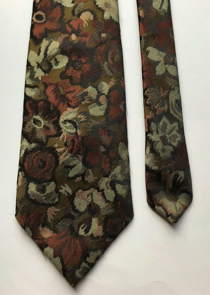 Corbata de cuello para hombre de poliéster elegante y elegante con diseño floral de Sauve