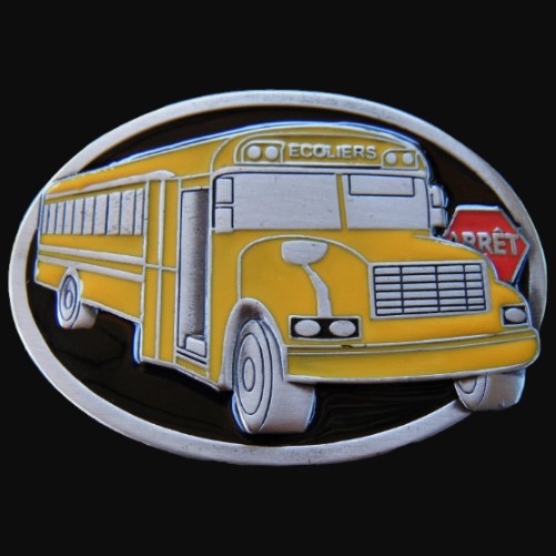 School Bus Autobus Ecole Driver Ecolier Belt Buckles Boucle Ceintures