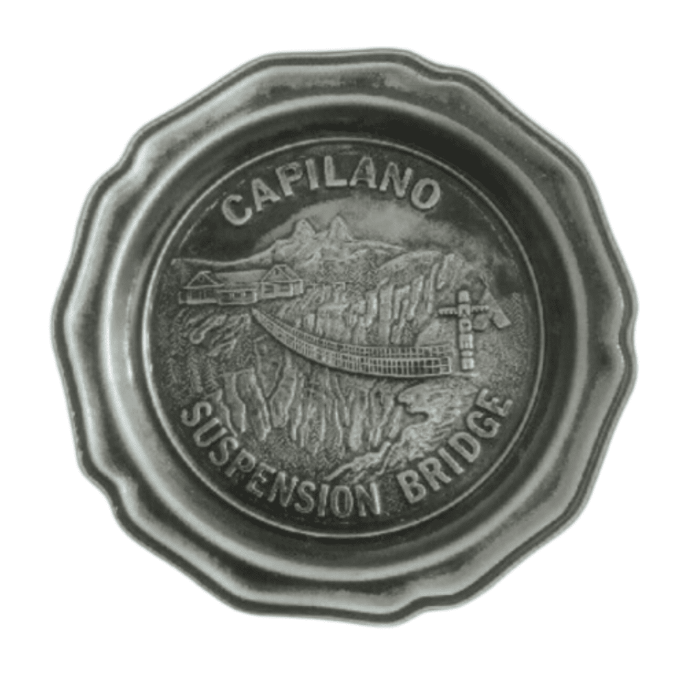 SET OF 6 METAL BAR COASTERS DRINK VANCOUVER CAPILANO BRIDGE SOUVENIR BEVERAGE