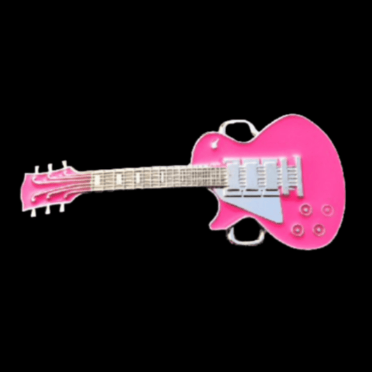 SEXY PINK GUITAR ROCK BAND MUSIC GIRL WOMAN BELT BUCKLE