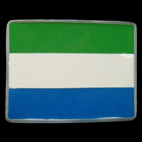 Boucle de ceinture avec drapeau de la nation africaine de la Sierra Leone