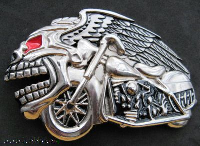 Skull Chopper Bike Chain Motorcycle Belt Buckle