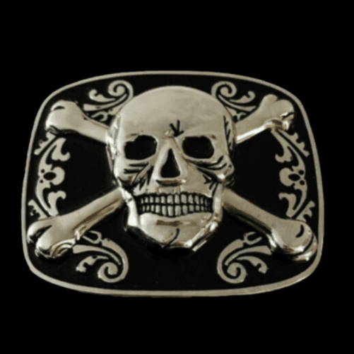 Belt Buckle Skull Crossbones Skeleton Bones