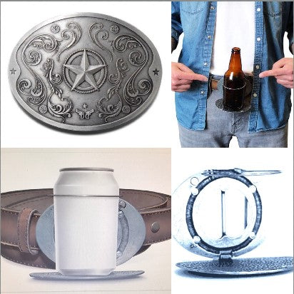 Beverage Beer Bottle Holder Movie Star Belt Buckle