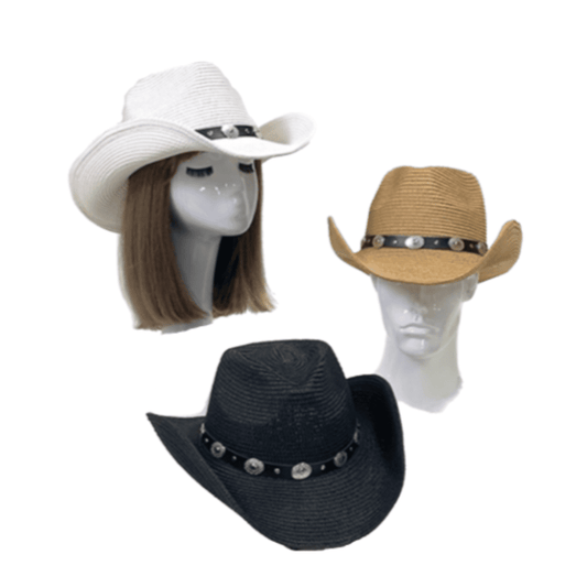 Straw Hat Summer Outdoor Men Women Western Cowboy Breathable Hats