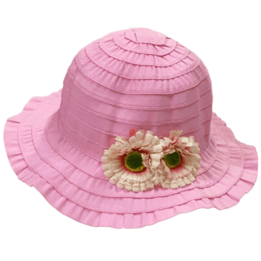 Summer Children Toddler Girl Pink Bucket Hat Kids Outdoor Sun Caps