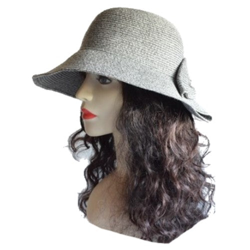 Sombrero de paja de verano para mujer, sombrero de playa de ala ancha, gorra plegable para el sol