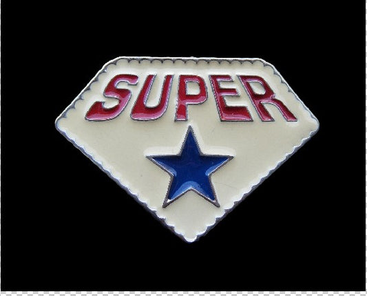 SUPER STAR BLUE COOL BELT BUCKLE BUCKLES