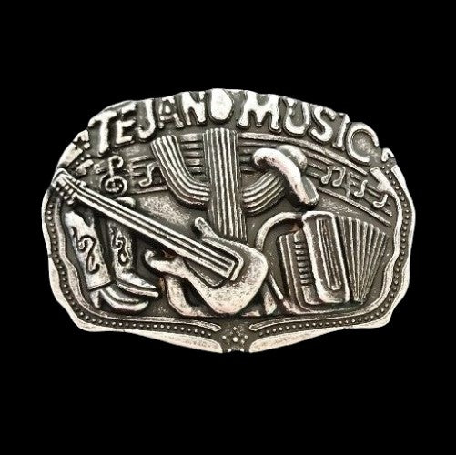 TEJANO TEXAS LATIN MUSIC GUITAR ACCORDEON BELT BUCKLE