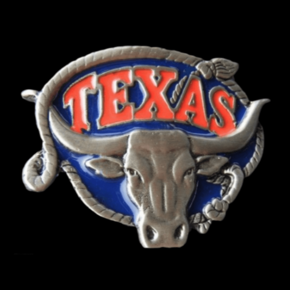 Texas State Longhorn Western Cowboy Belt Buckle