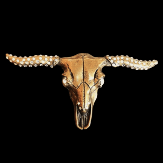 TEXAS LONGHORN BULL SKULL RODEO WESTERN BELT BUCKLE BUCKLES