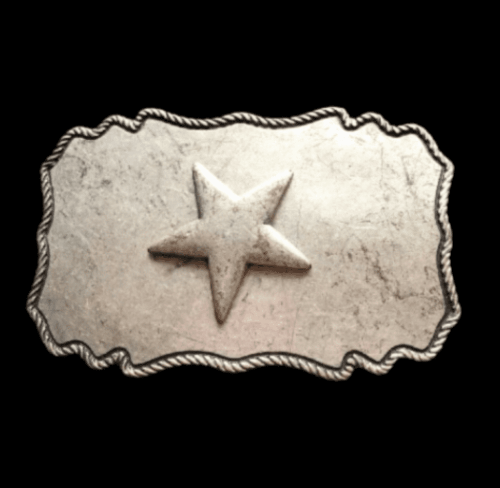 Texas USA Lone Sheriff Star Western Belt Buckle