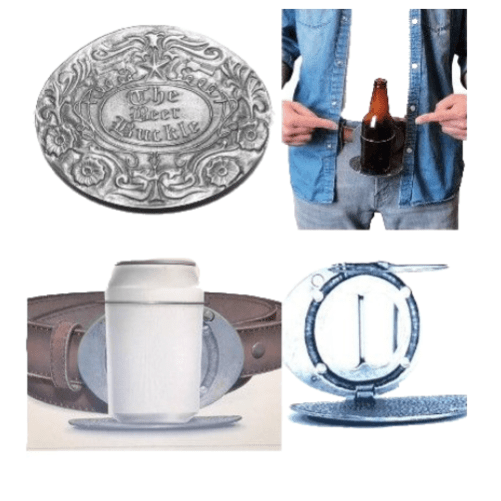 Beverage Drink Beer Can Bottle Holder Belt Buckle