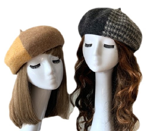 Gorros de invierno estilo boina para mujer estilo francés de moda