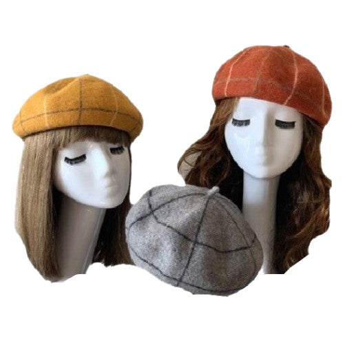 Gorros de invierno estilo boina para mujer estilo francés de moda