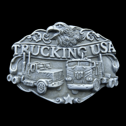 Trucking USA Trucker 18 Wheeler Belt Buckle Buckles