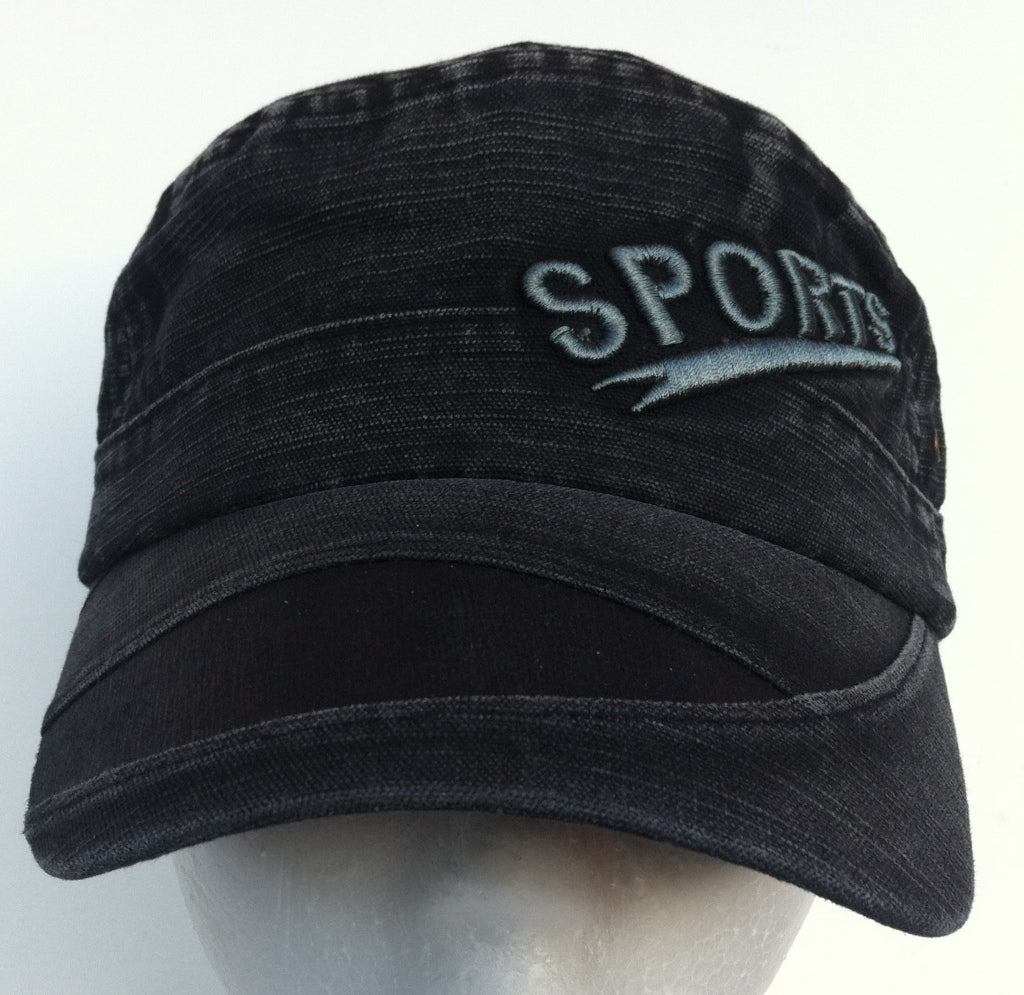 UNISEX NEGRO DENIM LOOK DEPORTIVO GORRA DE VERANO SOMBRERO MODA CASQUETTE CHAPEAU D'ETE