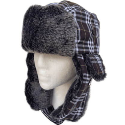 Gorros de esquí rusos cálidos con orejeras de aviador soldado de invierno unisex bombardero de piel