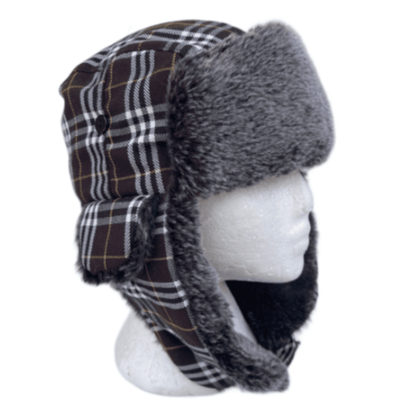 Gorros de esquí rusos cálidos con orejeras de aviador soldado de invierno unisex bombardero de piel