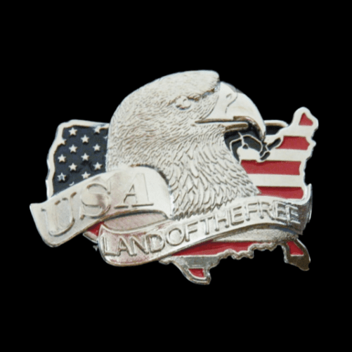 USA Flag Eagle Belt Buckle US Land Of The Free