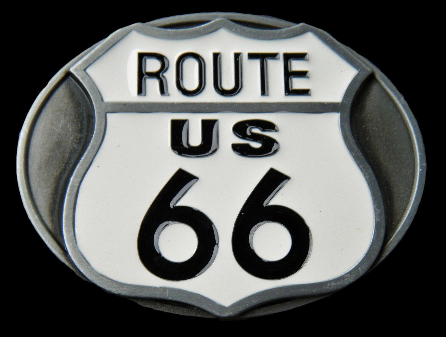 USA US  Route 66 Highway Route Sign Main Street  Belt Buckles